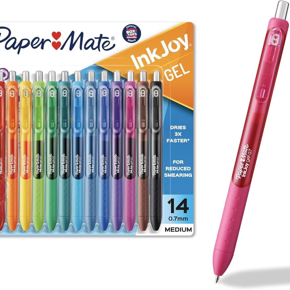 Colorful Gel Pens - InkJoy Gel Pens Assorted Medium Point 0.7. Perfect for Vibra